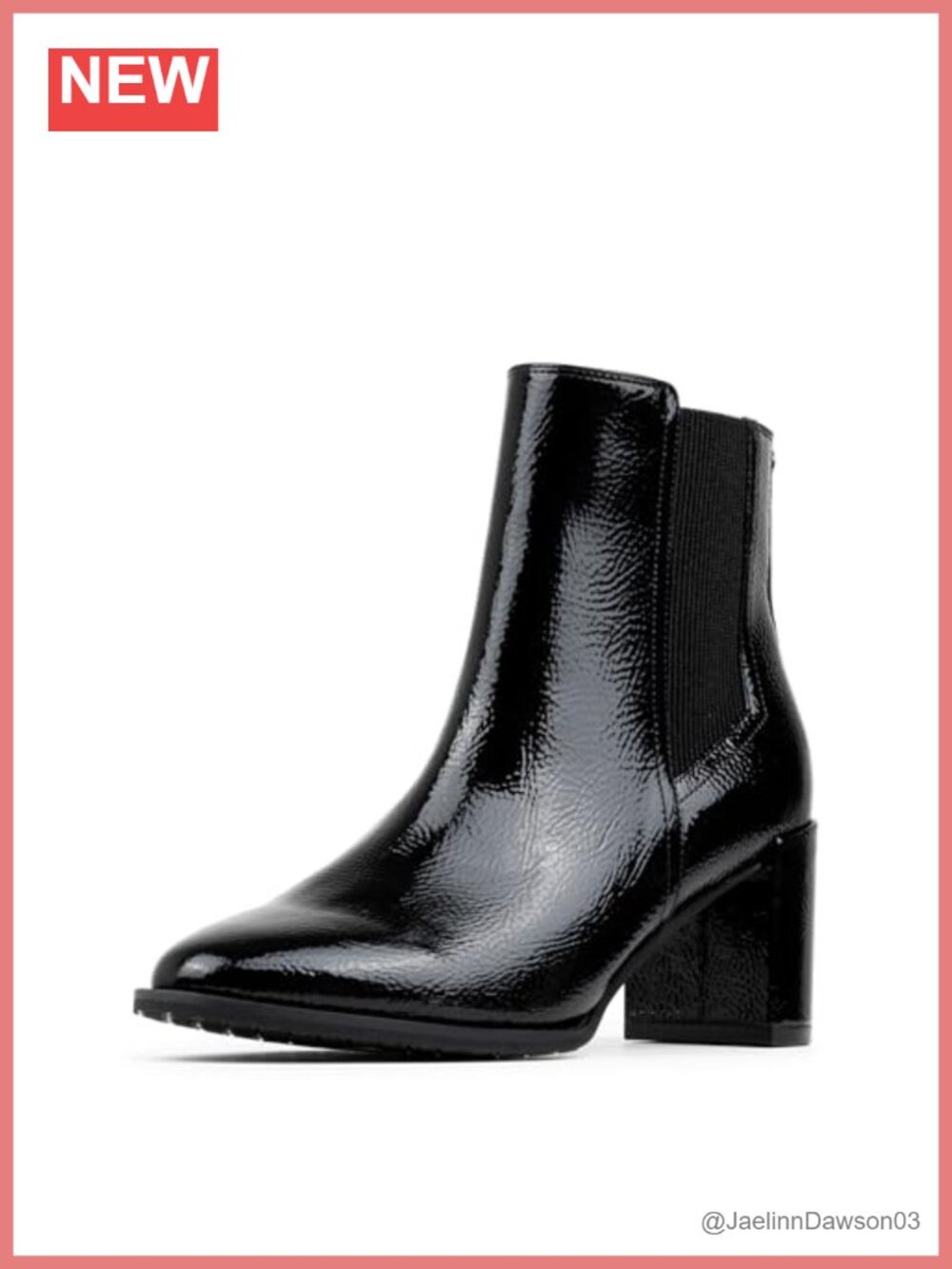 Crinkle Patent Leather Ankle Boots w/ Memory Foam